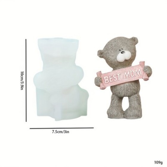 Silikonski kalup za svijeće - medo Best Mom